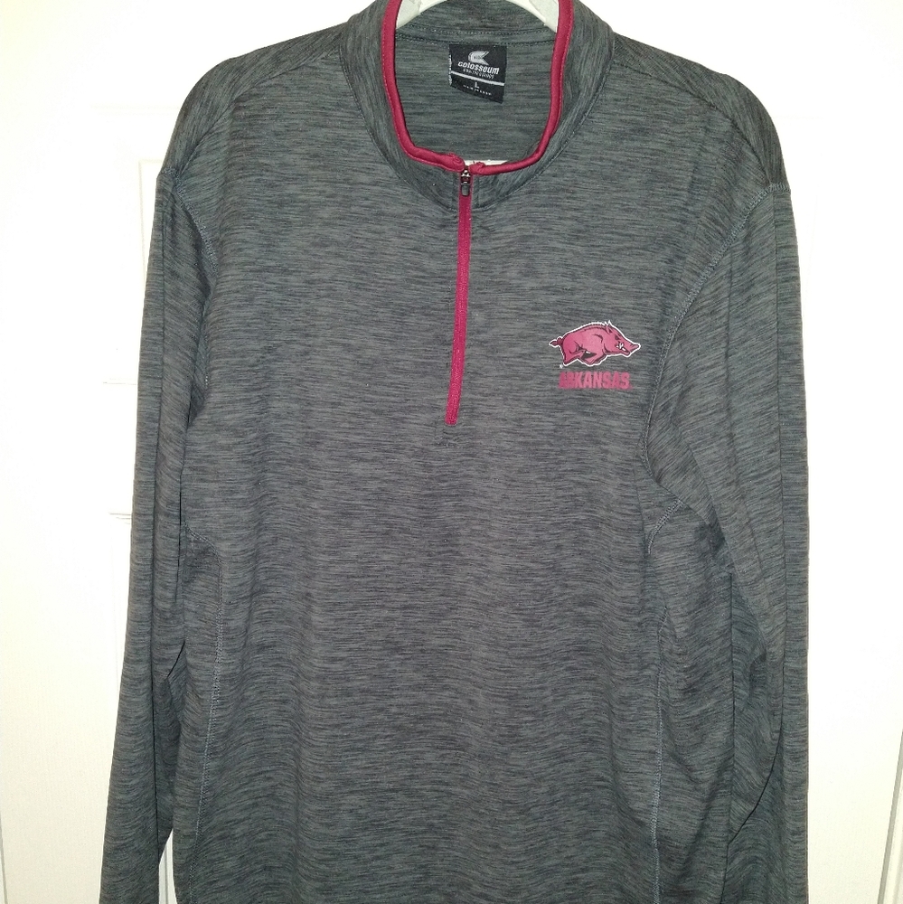 Colosseum Arkansas Razorbacks Quarter Zip Pullover Men's sz Large